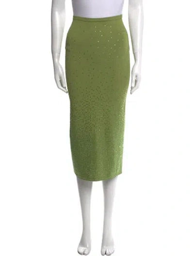 Pre-owned Sandro Crystal Embellishments Midi Length Skirt