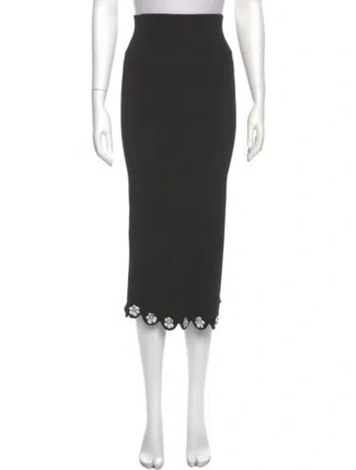 Pre-owned Sandro Crystal Embellishments Midi Length Skirt In Gray
