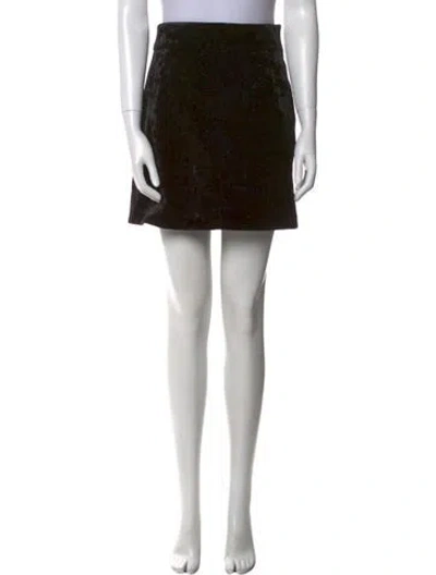 Pre-owned Sandro Crystal Embellishments Mini Skirt In Black