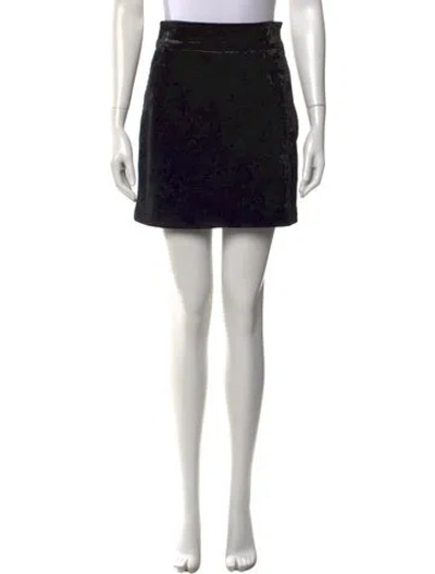 Pre-owned Sandro Crystal Embellishments Mini Skirt In Black
