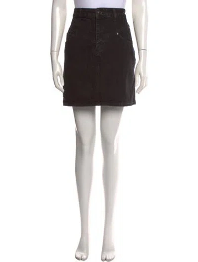 Pre-owned Sandro Crystal Embellishments Mini Skirt In Black