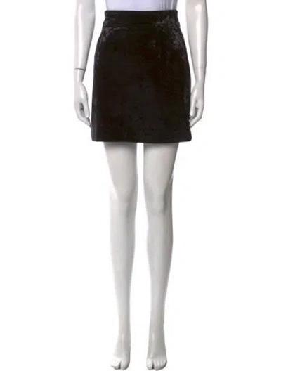 Pre-owned Sandro Crystal Embellishments Mini Skirt In Green