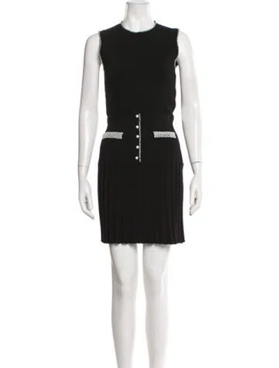 Pre-owned Sandro Crystal Embellishments Skirt Set In Black