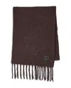 Sandro Curl Scarf In Mahogany