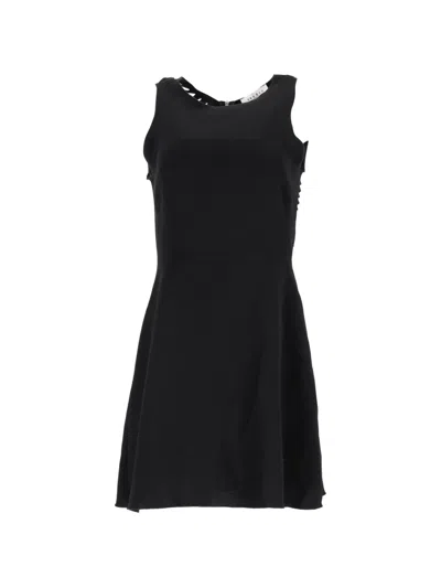 Pre-owned Sandro Cut-out Back Mini Dress In Black