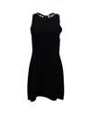 Sandro Cut-out Back Mini Dress In Black Polyester In Black