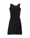 Sandro Cut-out Back Mini Dress In Black Polyester In Black