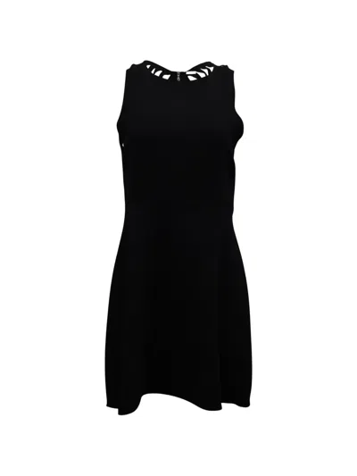 Pre-owned Sandro Cut-out Mini Dress In Black