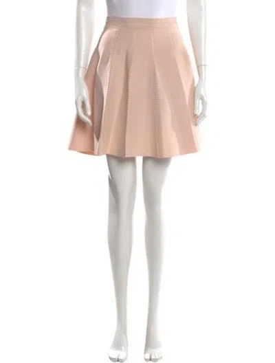Pre-owned Sandro Cutout Accent Mini Skirt In Pink