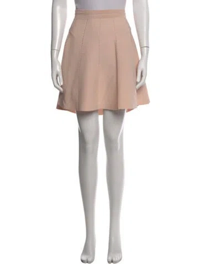 Pre-owned Sandro Cutout Accent Mini Skirt In Pink