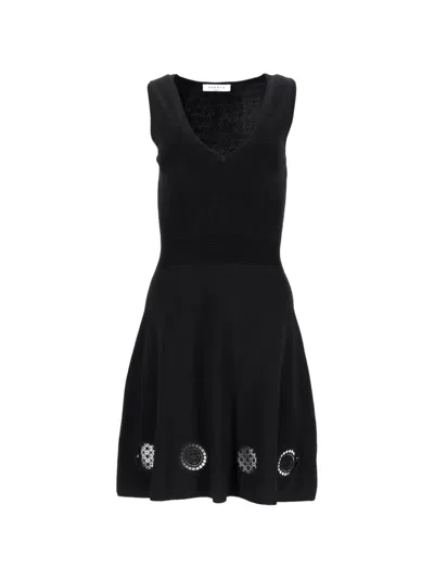 Pre-owned Sandro Cutout Detail Sleeveless Mini Dress In Black