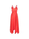 Sandro Asymmetric Maxi Dress In Red