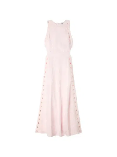 Sandro Maxikleid Mit Cut-outs In Pink