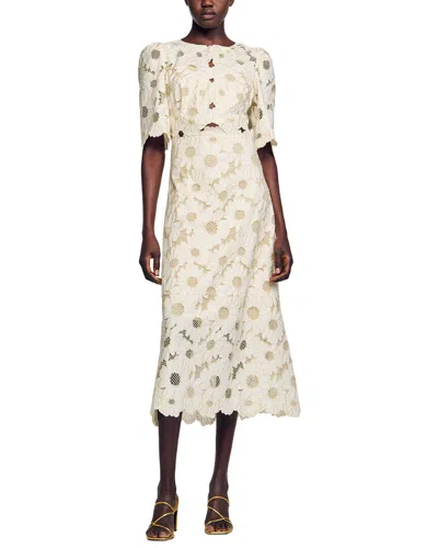 Sandro Daniela Dress In White