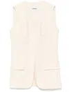 Sandro Dart-detail Waistcoat In Neutrals