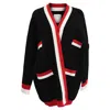 Sandro Dave Pearl-embellished Cardigan In Black Viscose In Black