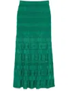Sandro Palma Midi Skirt In Green