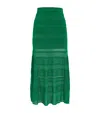 Sandro Decorative Knit Skirt In Green
