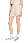 Sandro Decorative Tweed Shorts In Neutral