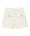 Sandro Decorative Tweed Shorts In White