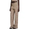 Sandro Decorative Tweed Trousers In Brown