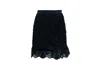 Sandro Dee Rose Pattern Lace Skirt In Navy Blue Polyester In Blue