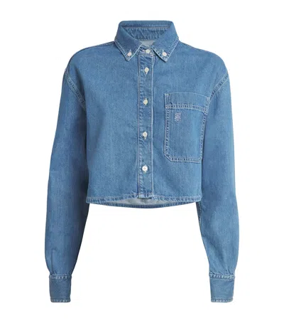 SANDRO DENIM CROPPED SHIRT