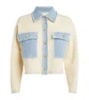 Sandro Zweifarbige Jeansjacke In Beige