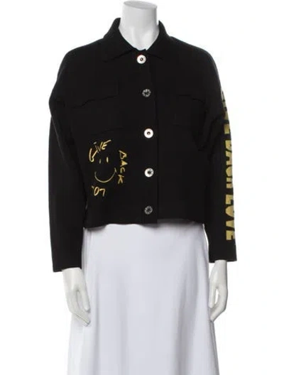 Pre-owned Sandro Denim Jacket In Black