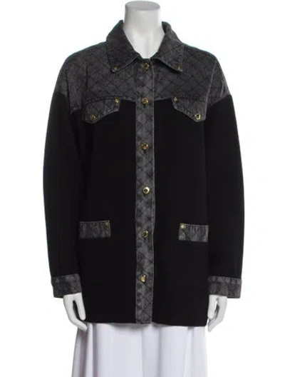 Pre-owned Sandro Denim Jacket In Black