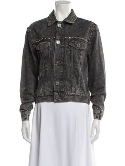 Pre-owned Sandro Denim Jacket In Black