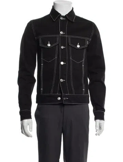 Pre-owned Sandro Denim Jacket In Black/white