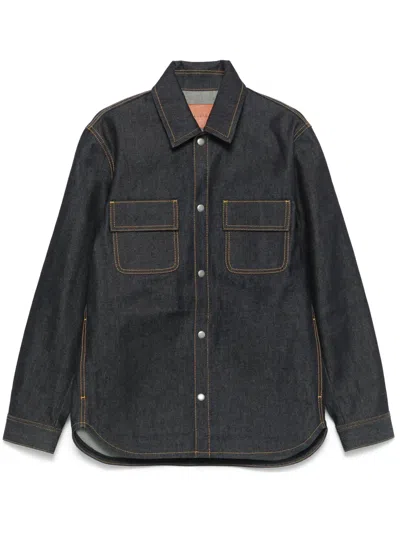 Sandro Denim Jacket In Blue