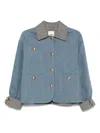 Sandro Denim Jacket In Blue