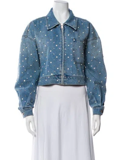 Pre-owned Sandro Denim Jacket In Blue