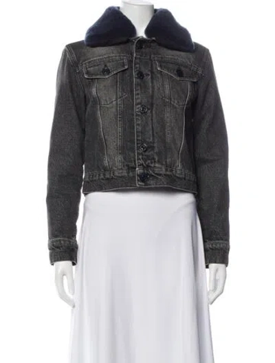 Pre-owned Sandro Denim Jacket In Blue