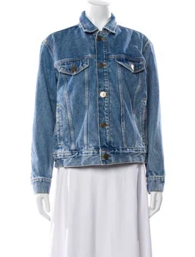 Pre-owned Sandro Denim Jacket In Blue