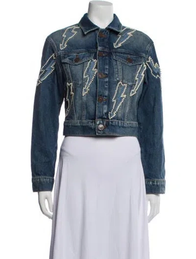 Pre-owned Sandro Denim Jacket In Blue