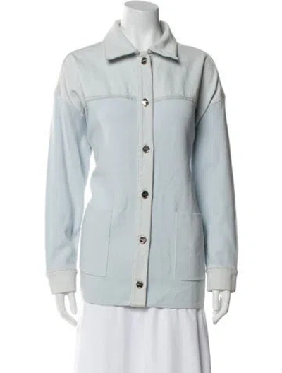 Pre-owned Sandro Denim Jacket In Blue