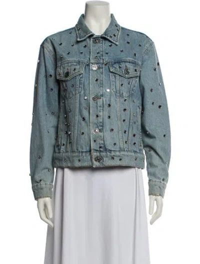 Pre-owned Sandro Denim Jacket In Blue