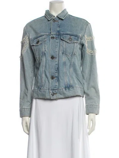 Pre-owned Sandro Denim Jacket In Blue