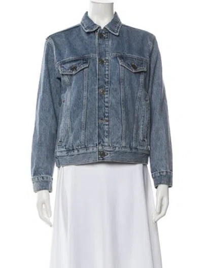 Pre-owned Sandro Denim Jacket In Blue