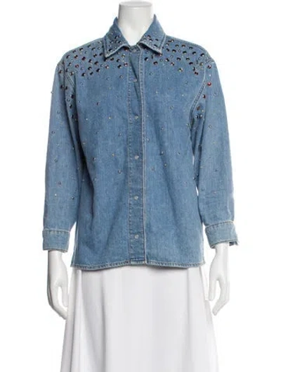 Pre-owned Sandro Denim Jacket In Blue