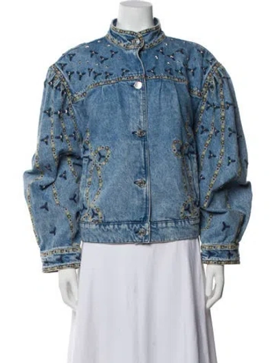 Pre-owned Sandro Denim Jacket In Blue