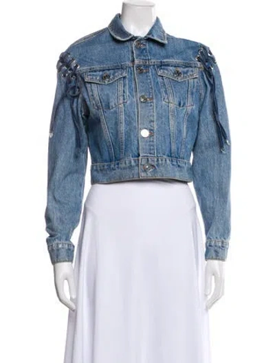 Pre-owned Sandro Denim Jacket In Blue