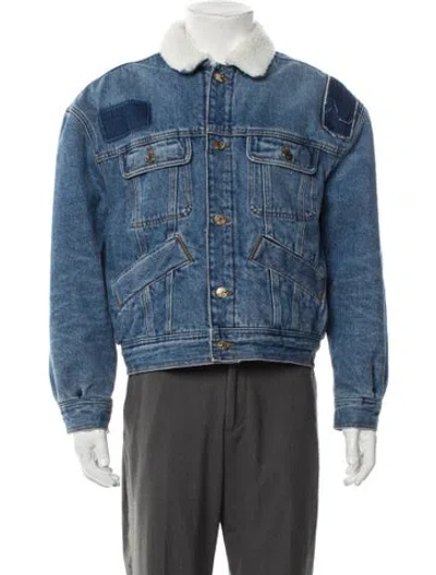 Pre-owned Sandro Denim Jacket In Blue