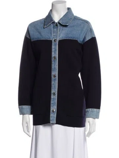Pre-owned Sandro Denim Jacket In Blue