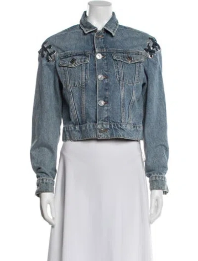 Pre-owned Sandro Denim Jacket In Blue