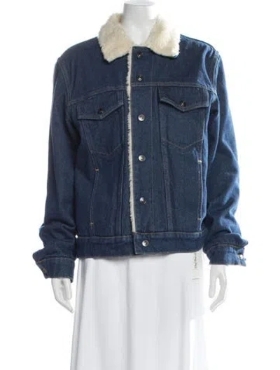 Pre-owned Sandro Denim Jacket In Blue