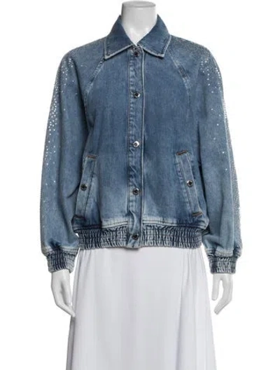 Pre-owned Sandro Denim Jacket In Blue